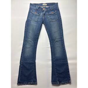 Levi's 504 Women's Slouch Flare Blue Denim Jeans - Size 5 M (30x31)